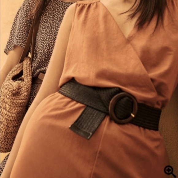 (M)🔥Reitman's🔥Viscose Jumpsuit Capri Ptp17"×L50" - Picture 2 of 8